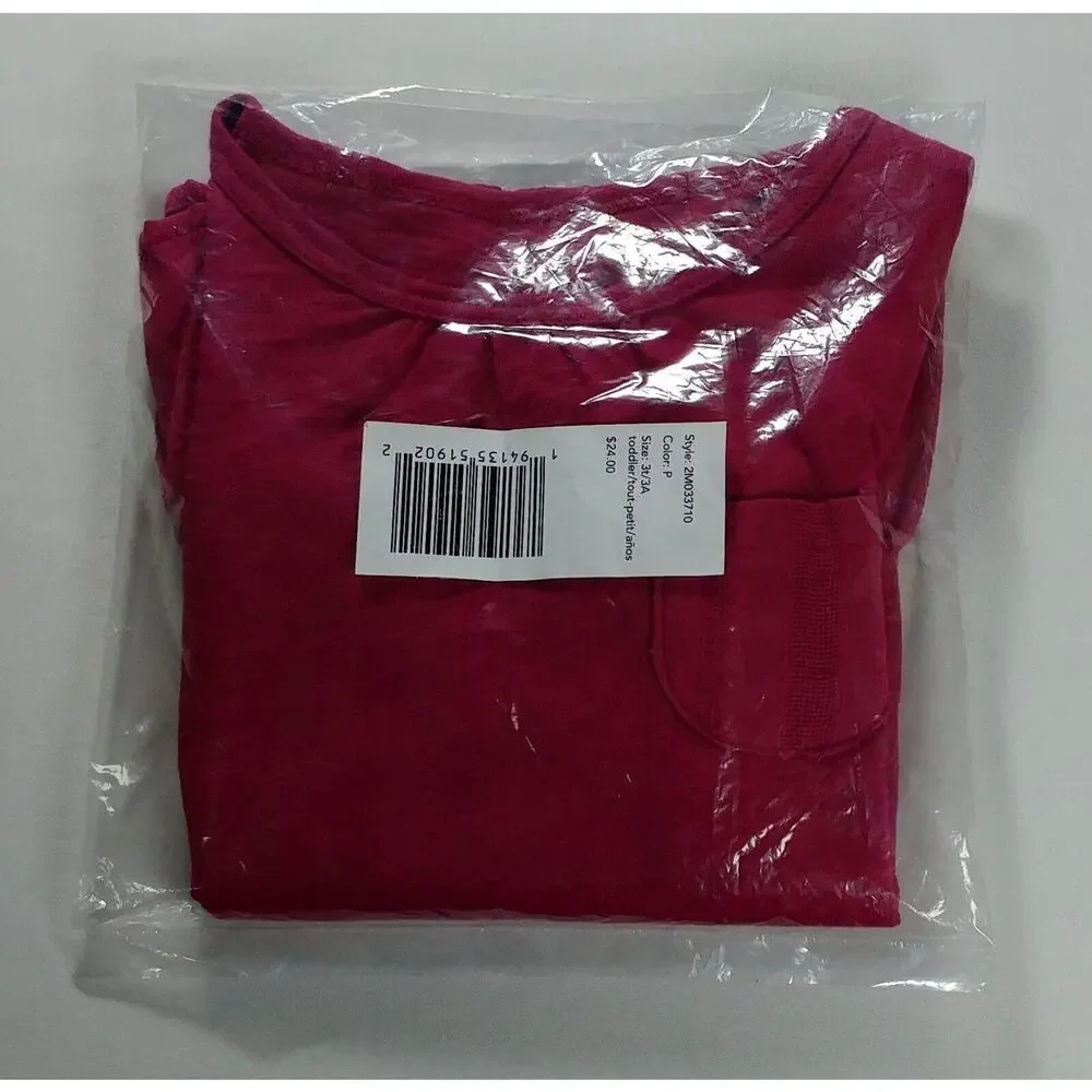 Carter's Toddler Girls Long Sleeve Peplum Hem Purple Size 3T